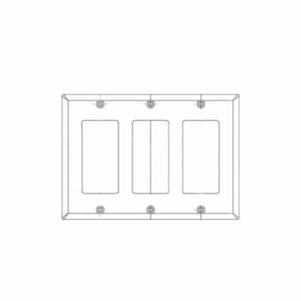 Leviton Wallplates 3 Gang Dec Wlplt Nylon La 80411-NT